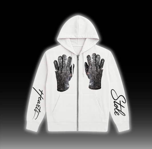 MJ02  STOLE BILLIONS OF HEARTS ZIP HOODIE